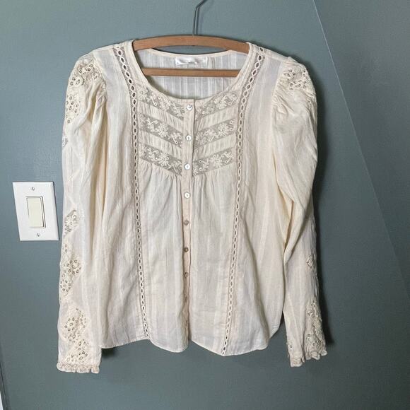 LoveShackFancy Cream 2 Piece Skirt Set.Boho. Size Small. Great condition. - Picture 1 of 9